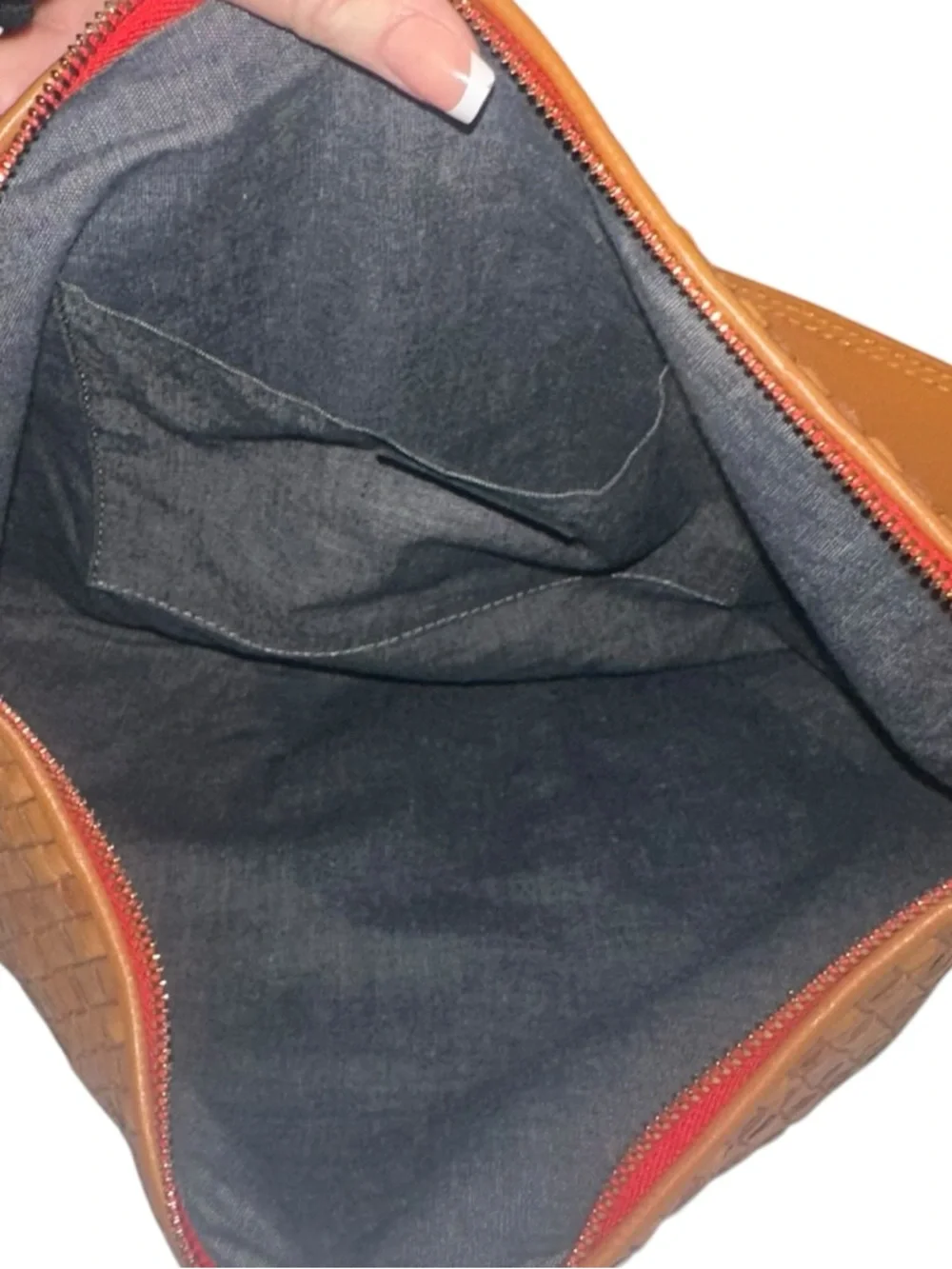 Clare V. Moyen Messenger Woven Leather Zip Top Crescent Shoulder Crossbody Bag - Picture 8 of 9